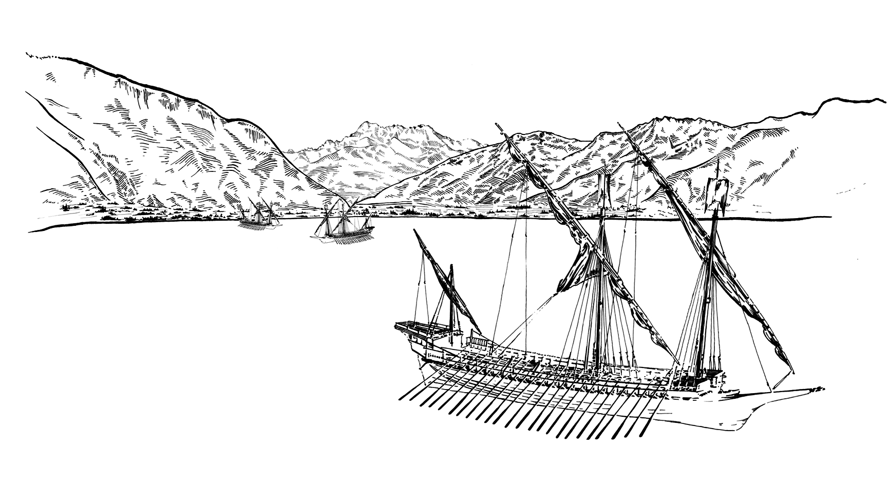 Warships at Chillon Castle